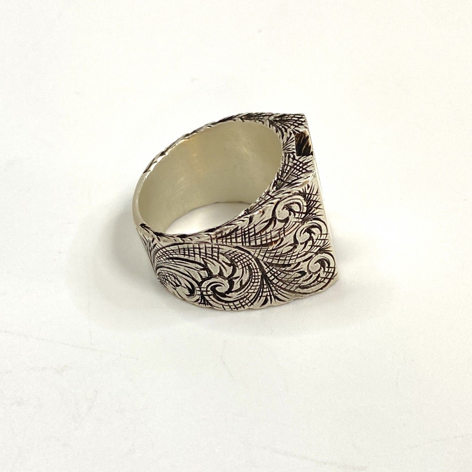【返品?交換対象商品】 メンズ GUCCI 中古】グッチ イニシャルリング Ag925 XL K アクセサリー