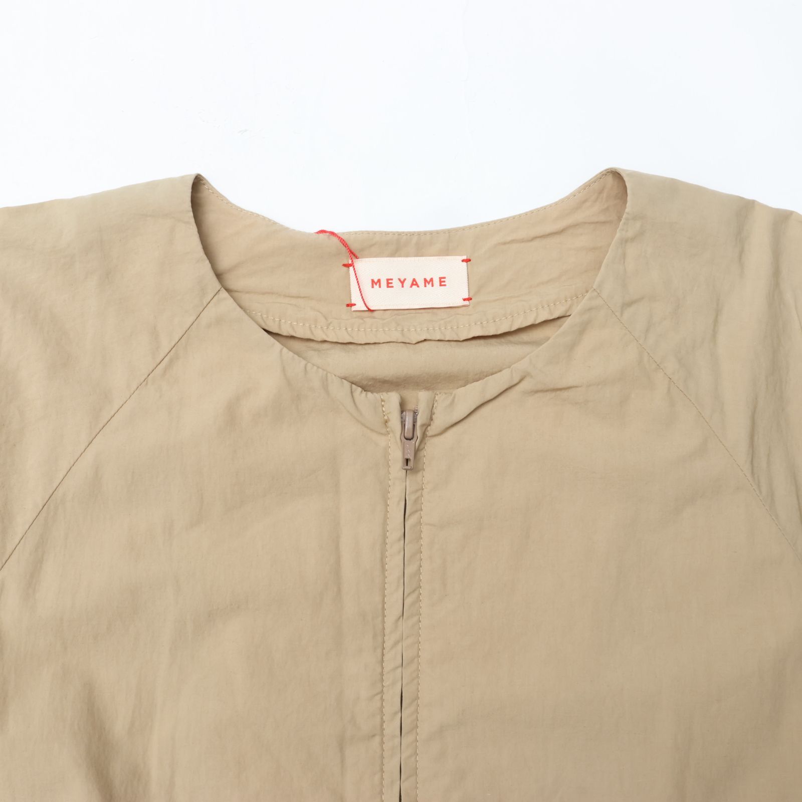 MEYAME メヤメ HALF ZIP ALL IN ONE BEIGE ハーフジップ