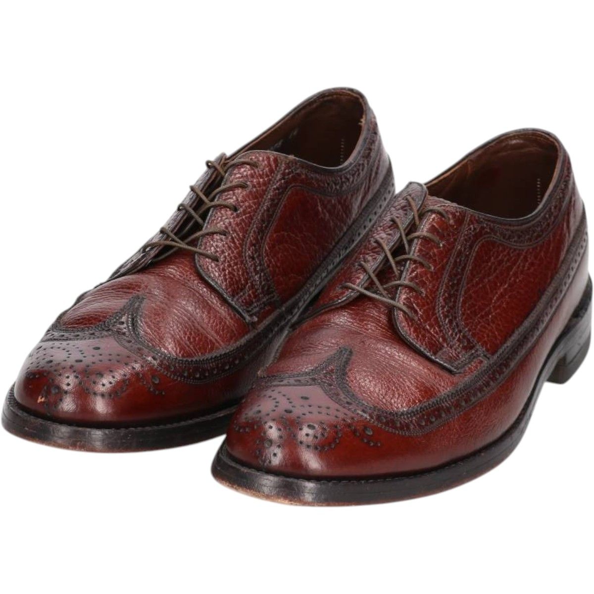 古着 フローシャイム Florsheim フルブローグ ウイングチップシューズ 9 1|2 E メンズ27.5cm相当|saa013836