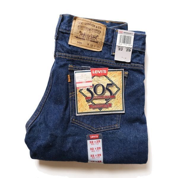 90s USA製 Levisリーバイス505 ヴィンテージウォッシュデニムW34 デッドストック 90's リーバイス Levi's 505 ウォッシュ デニムパンツ