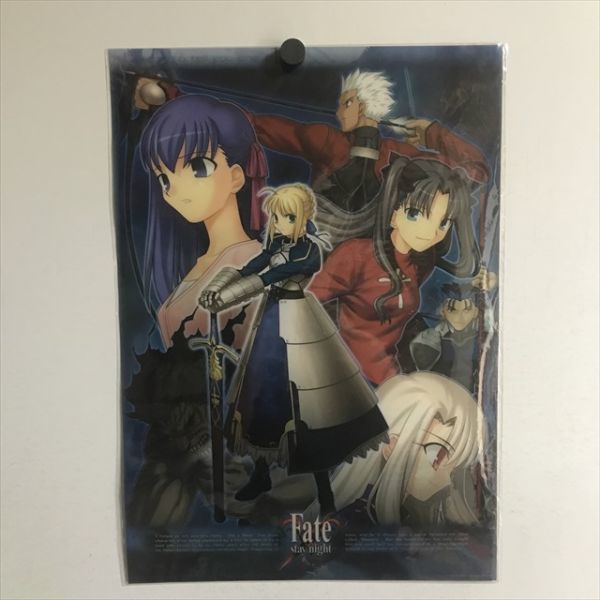 X021 ◇未開封品 Fate/stay night セイバー A3サイズ クリアポスター