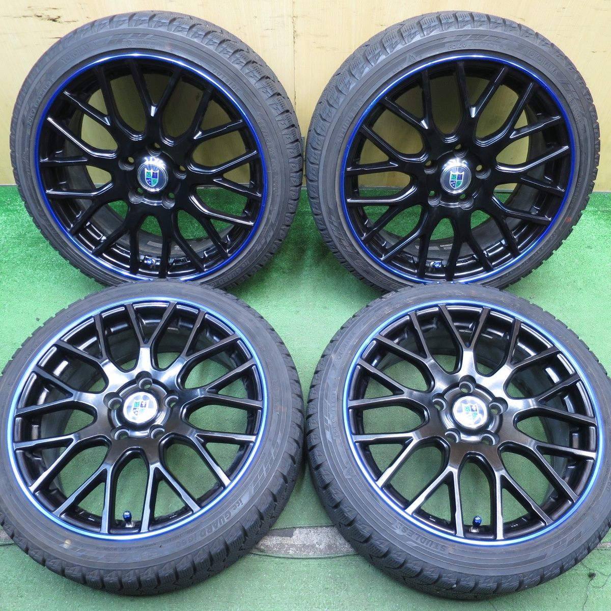 バリ溝 キレイ 9.5分 スタッドレス 195|45R17 ヨコハマ アイスガード iG60 BLEST BahnSport Type-902 ブレスト 17インチ PCD114.3|5H 5060902NJス