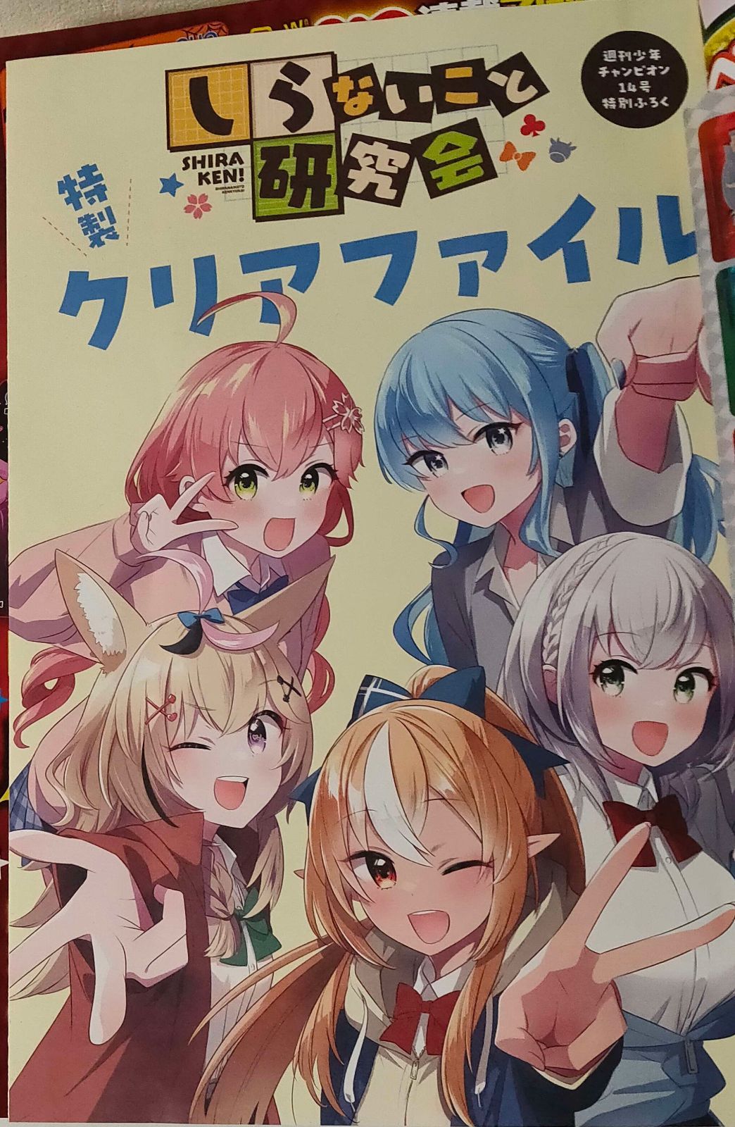 しらけん クリアファイル ×10枚 週刊少年チャンピオン 付録 限定 しら