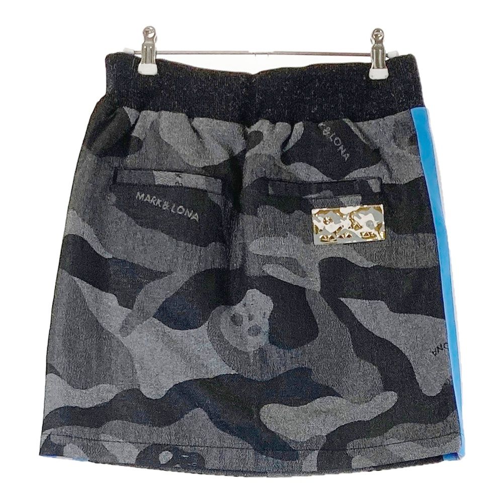 サイズ：L MARK&LONA マークアンドロナ  GAGE RIB SKIRT スカート スカルカモ シルバー系 [240001245795] ゴルフウェア レディース ストスト サイズ：L MARK&LONA マークアンドロナ GAGE RIB SKIRT スカート