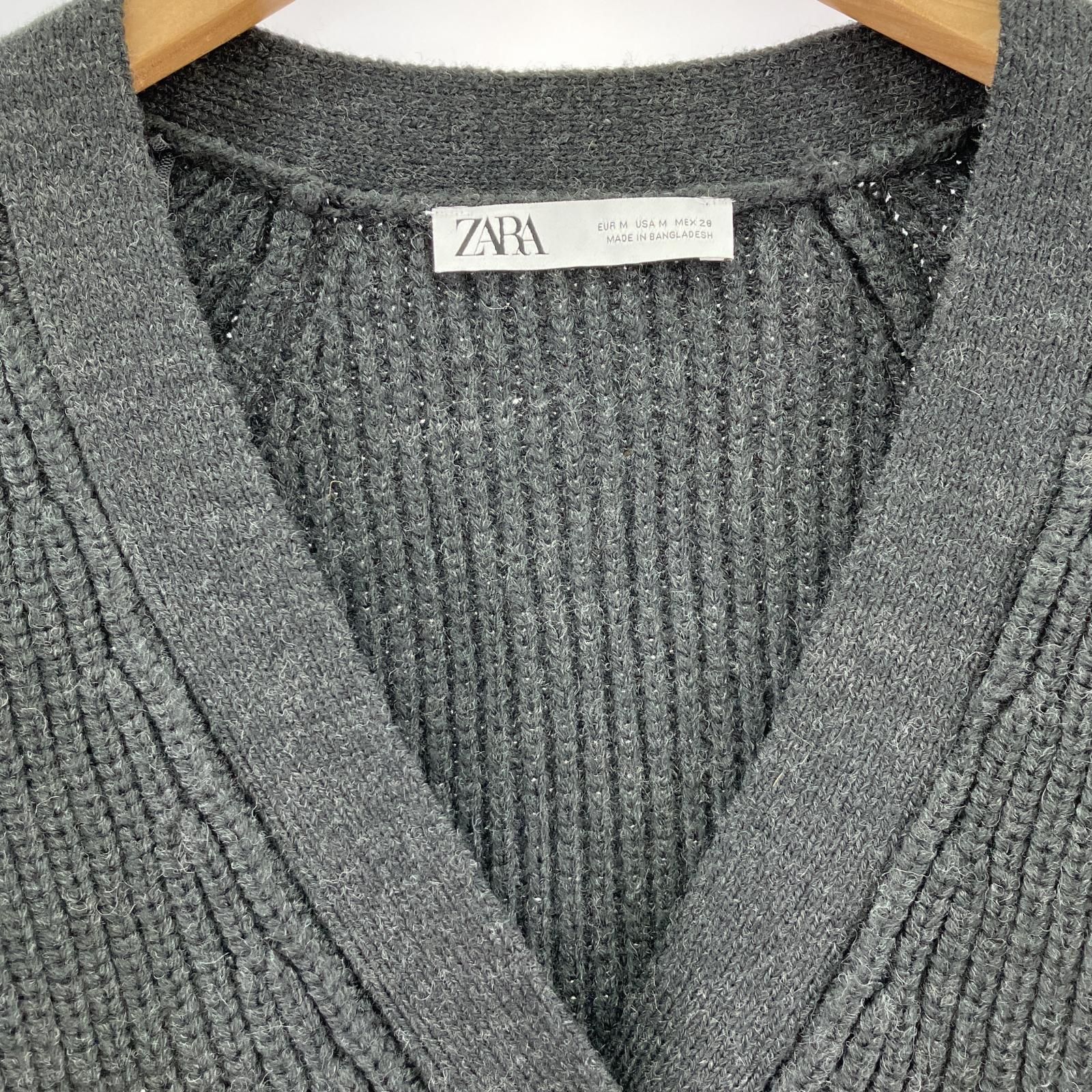 ZARA フィットニットカーディガン - メルカリ