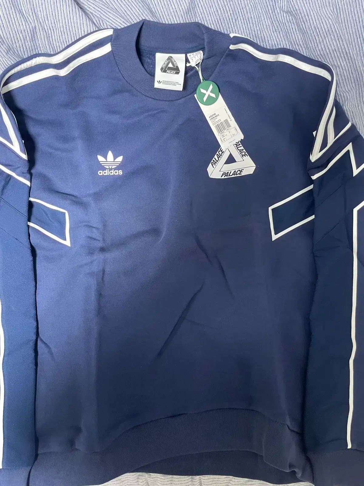 パレス アディダス Indigo ttクルーネック L