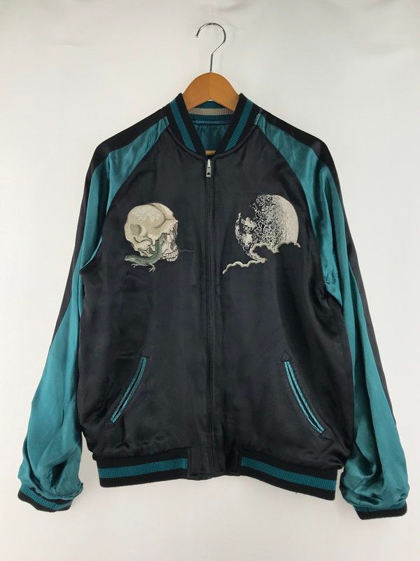 品 HANATABI BAND 花旅楽団 SKULL x RED SPIDER LILY SUKAJAN 髑髏×彼岸花 スカジャン 145-250918-rt-20-tag