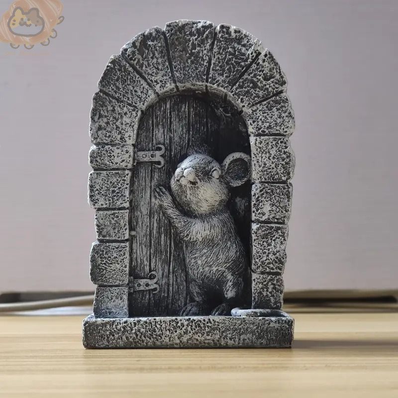 ネズミ 鼠 人形 陶器 オブジェ 置物 インテリア 工芸品 美術品 A1137