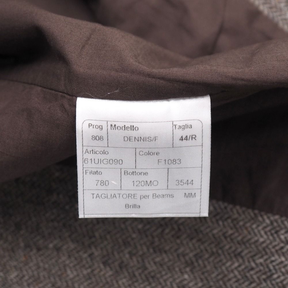 × Brilla per il gusto タリアトーレ ブリッラ ペル イル グスト DENNIS デニス ベスト サイズ44 R ヘリンボーン ジレ シングル イタリア製 ブランド古着 RA 6006