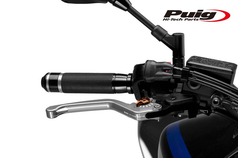 Puig(プーチ) 120PT220PT NON-FOLDABLE BRAKE u0026 CLUTCH LEVER 3.0 SILVER/ORANGE (固定タイプ) ブレーキ クラッチ セット