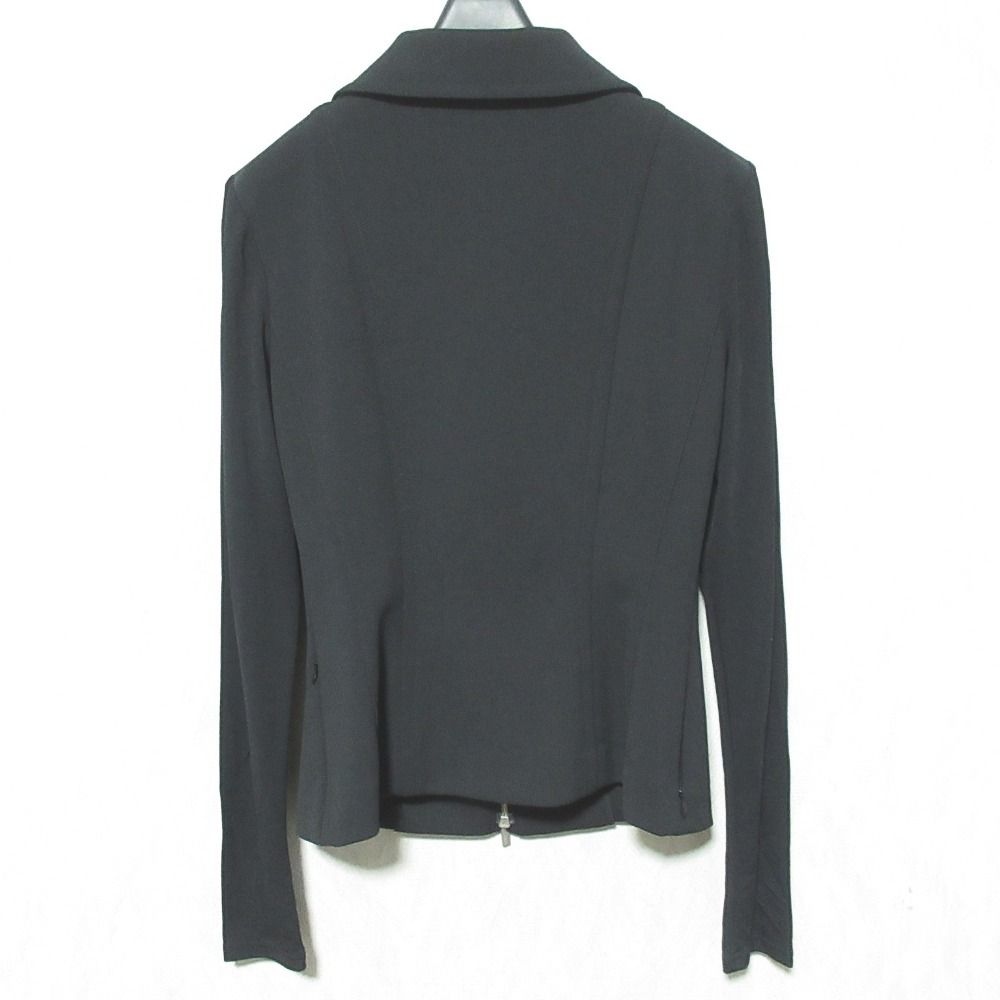 極美品✨FOXEY フォクシー 27429 ニットジャケット M 黒×白ライン 極美