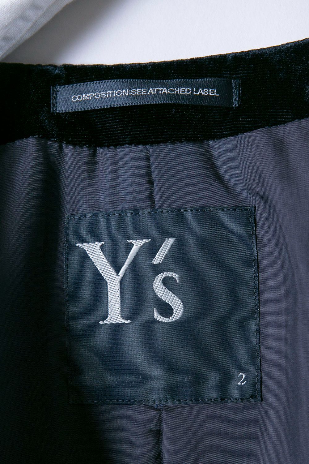 ★Y's コンポジションシーアタッチレーベル　ジャケット　スタンドカラー★ Y's コンポジションシーアタッチレーベル ジャケット スタンドカラー