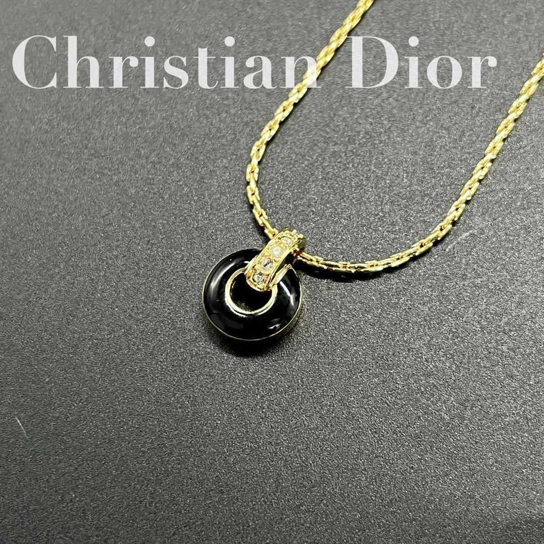 良品4942 ChristianDior ディオール ラインストーンネックレス - メルカリ