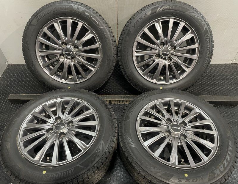 BS BLIZZAK VRX3 165|65R14 スタッドレス SIBILLA NEXT W5 14インチ 5.5J4HPCD100 42 21年製 バリ溝 タンク ルーミー パッソ等 MTB791