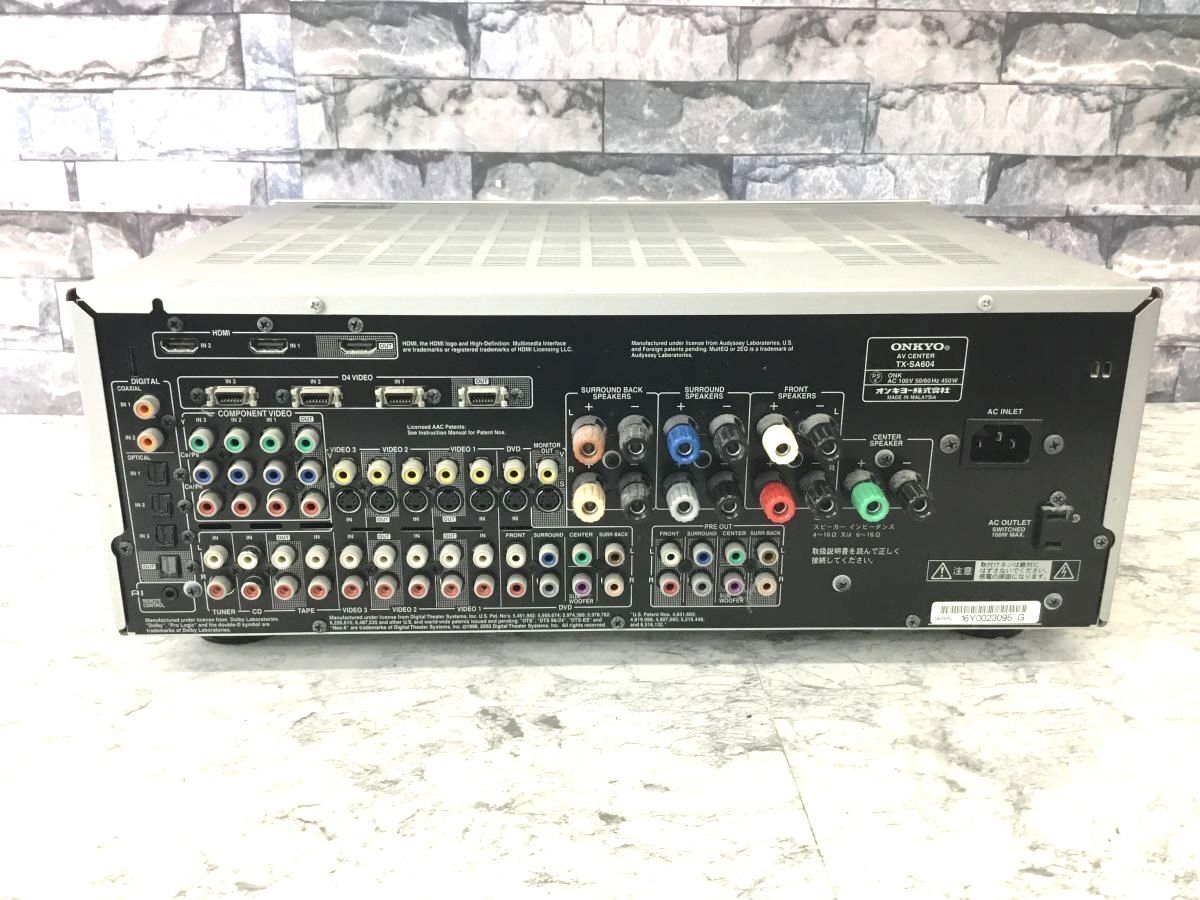 オンキョー　AVセンター　ONKYO　TX-SA604　リモコン付き オンキヨー、7.1ch AVセンターの新モデル「TX-SA604」 - ITmedia