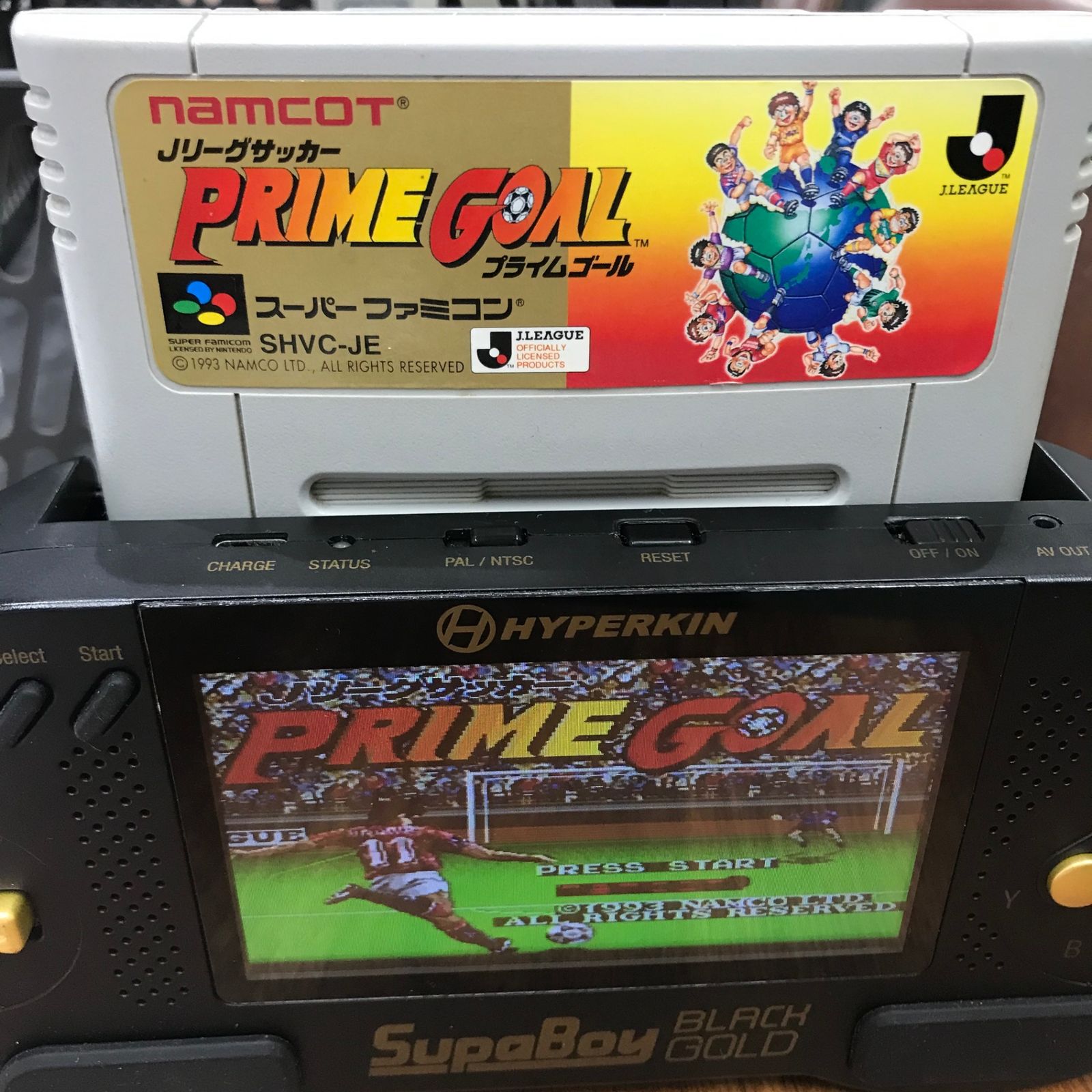 SFCソフト「プライムゴール」中古動作品の出品です。 Jリーグサッカープライムゴール」動作確認済