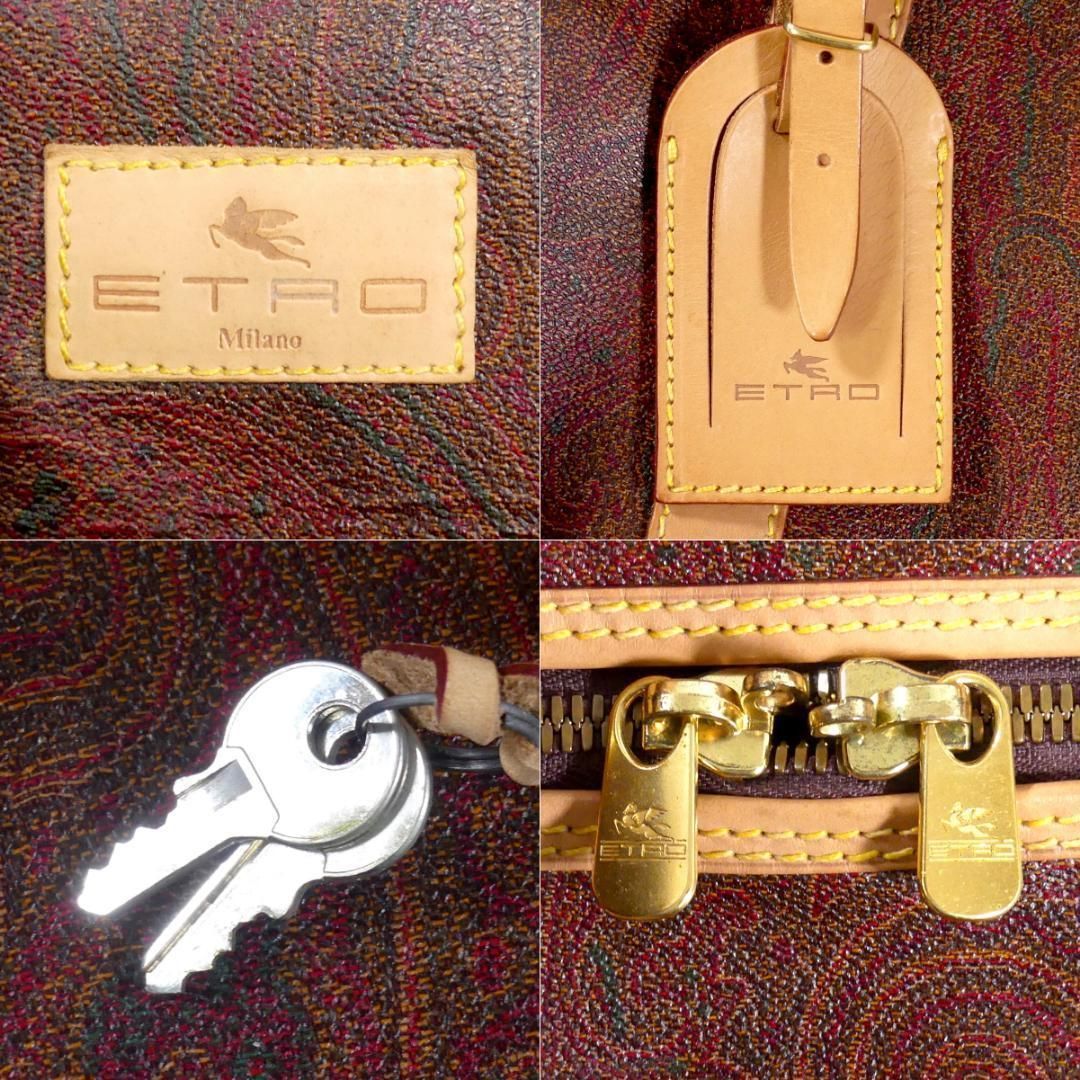 エトロ　特大　ボストンバッグ 定価18万円 ボストンバッグ 旅行 茶 メンズ レディース 大容量