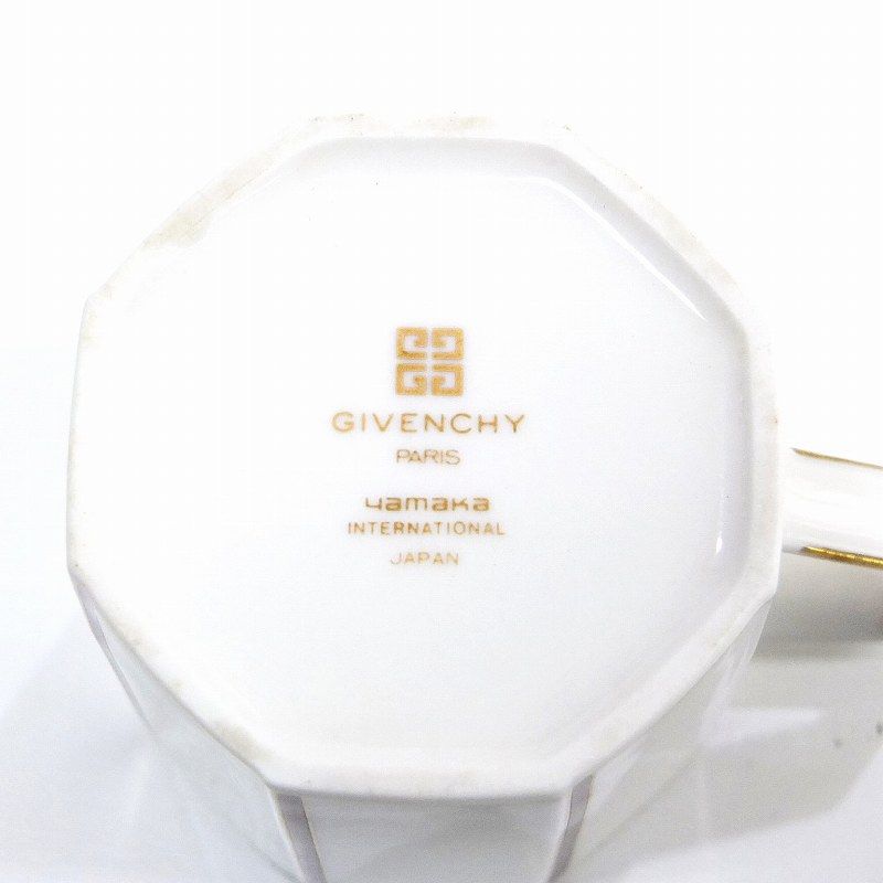 GIVENCHY ジバンシー コーヒーカップ セット 八角 6客 カップ ソーサー ポット シュガーポット ミルクピッチャー 8角 ホワイト  ティーセット【中古】 JA-17534 - メルカリ