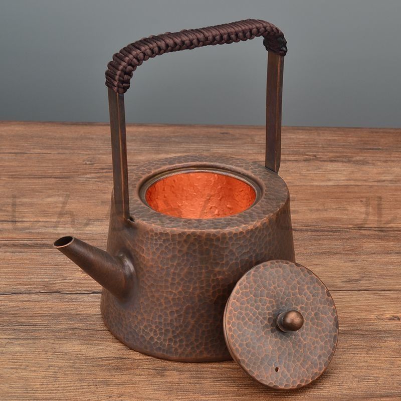 煎茶道具　金僲堂造　黄銅　柚子肌　線文　湯沸し　急須　D　R6186 製品 - Products・茶器 | New Site Fuukidou HP