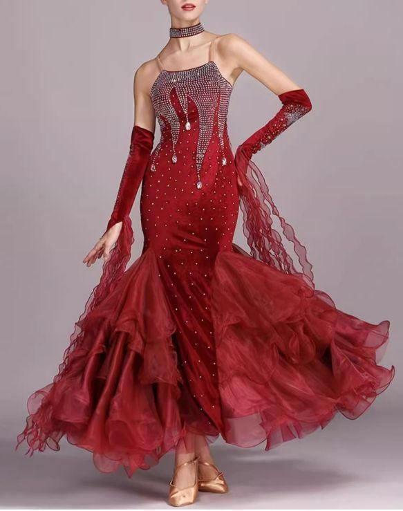 新品・未使用社交ダンスドレス モダンダンス キラキラ