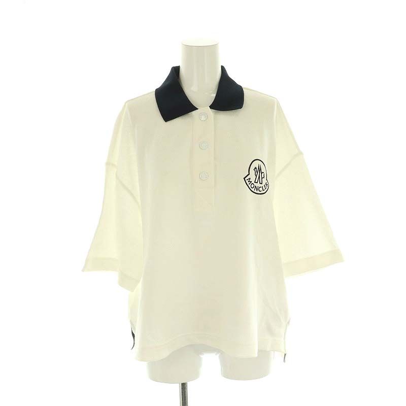 モンクレール MONCLER 22SS SS POLO ロゴボタン付 ポロシャツ 半袖 S ホワイト |HK OS SH