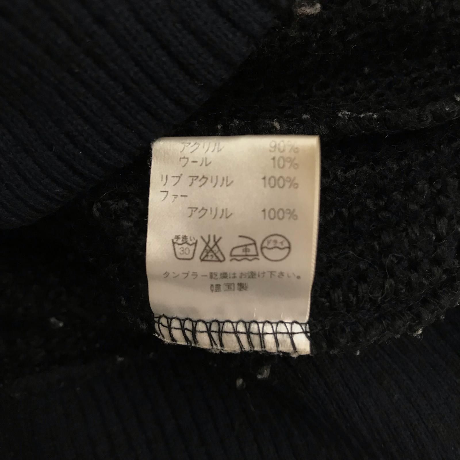 ブルゾン World Exe/ワールドエグゼ☆ニットブルゾン【メンズL/黒系/black