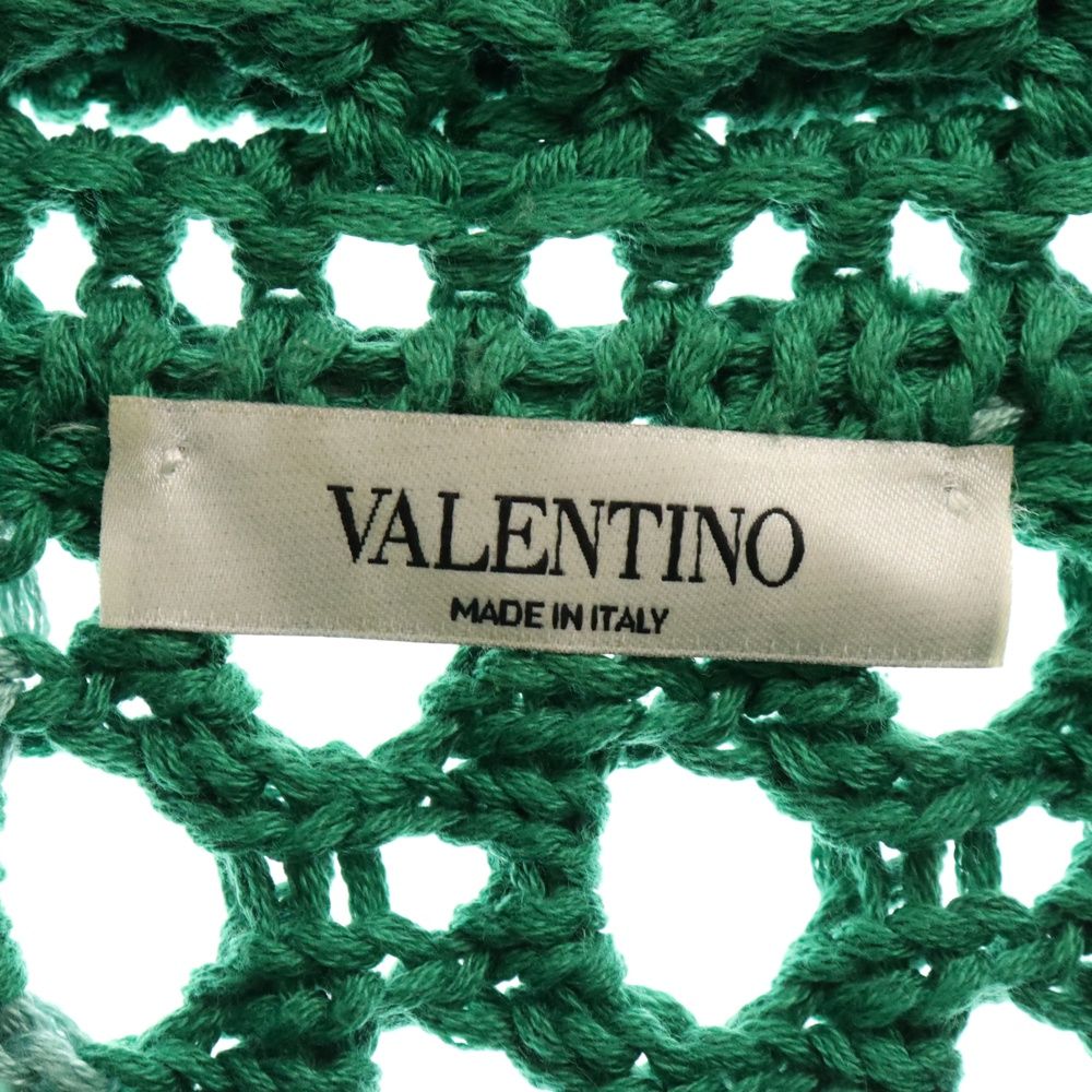 VALENTINO (ヴァレンチノ) floral-embroidered crochet shirt