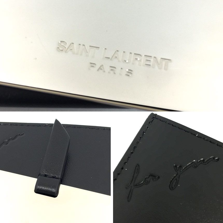 直売正規品 Saint Laurent サンローラン レザーケース 鏡 ミラー