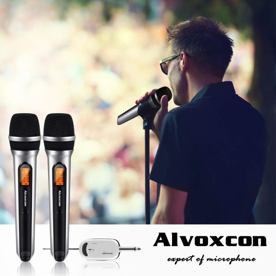 セール ワイヤレスマイク Alvoxcon ハンドマイク UHF ダイナミック