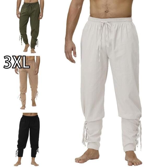 [3XL]メンズ ファッション オシャレ アイテム 撮影 小物 コスプレ ステージ 衣装  中世 パフォーマンス ストラップ パンツ ルネサンス風 ステージ 衣装 長ズボン パンツ 