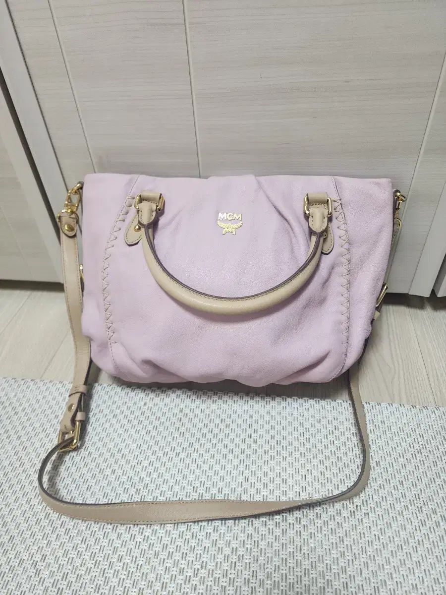 mcm ツーウェイ ２WAY ショルダーバッグ ミルクピンク MCM エム シー エム クロス
