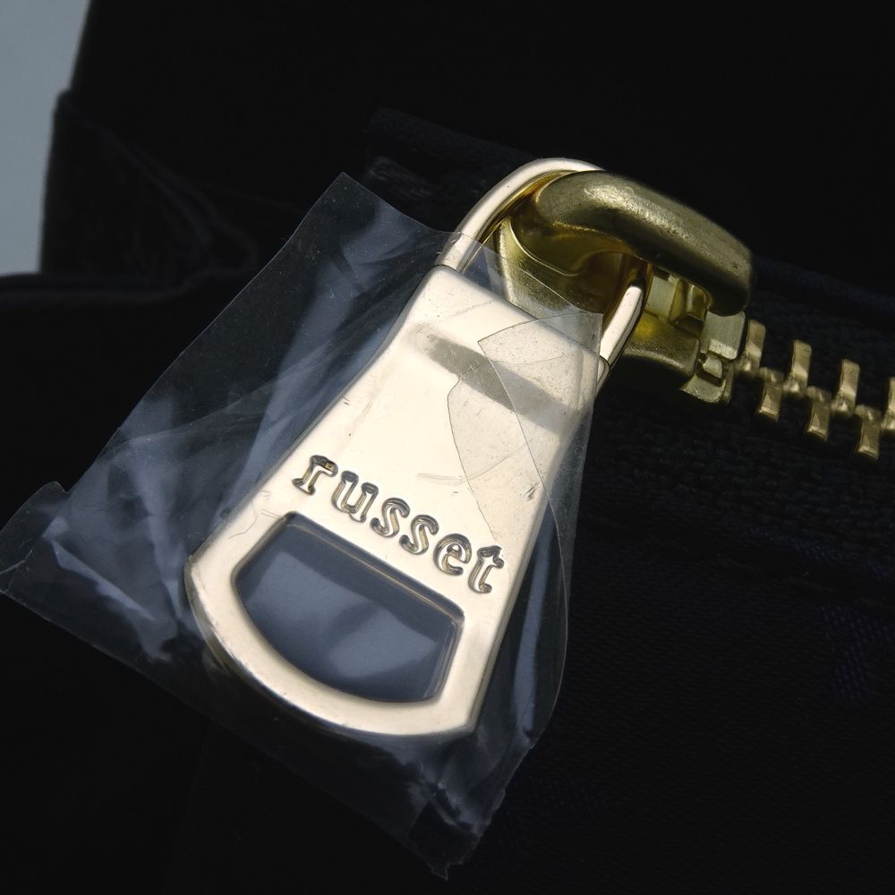 russet ラシット ショルダーバッグ 2WAY ナイロンxレザー ブラック  