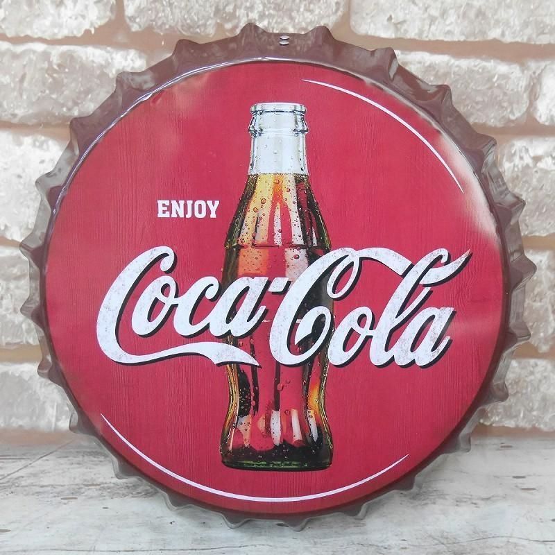 王冠 ブリキ看板 蓋 コカ・コーラ Coca Cola ウォールサイン アメリカン雑貨 ヴィンテージ アメリカンレトロ 雑貨 35cm BZ-138  - メルカリ