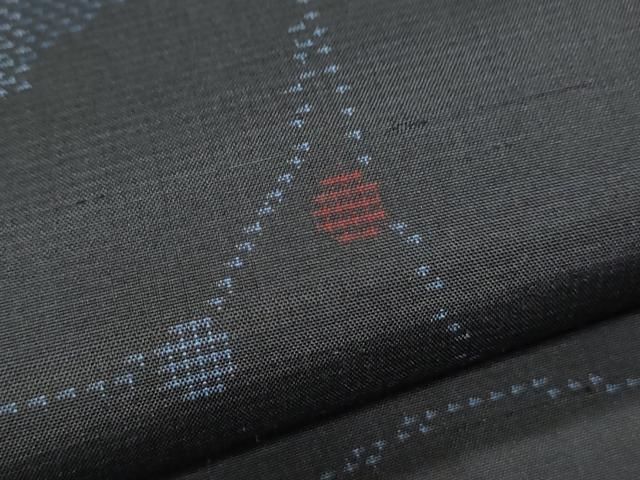 平和屋着物○本場大島紬 雪輪唐草文 正絹 逸品 未使用 CAAS9345th