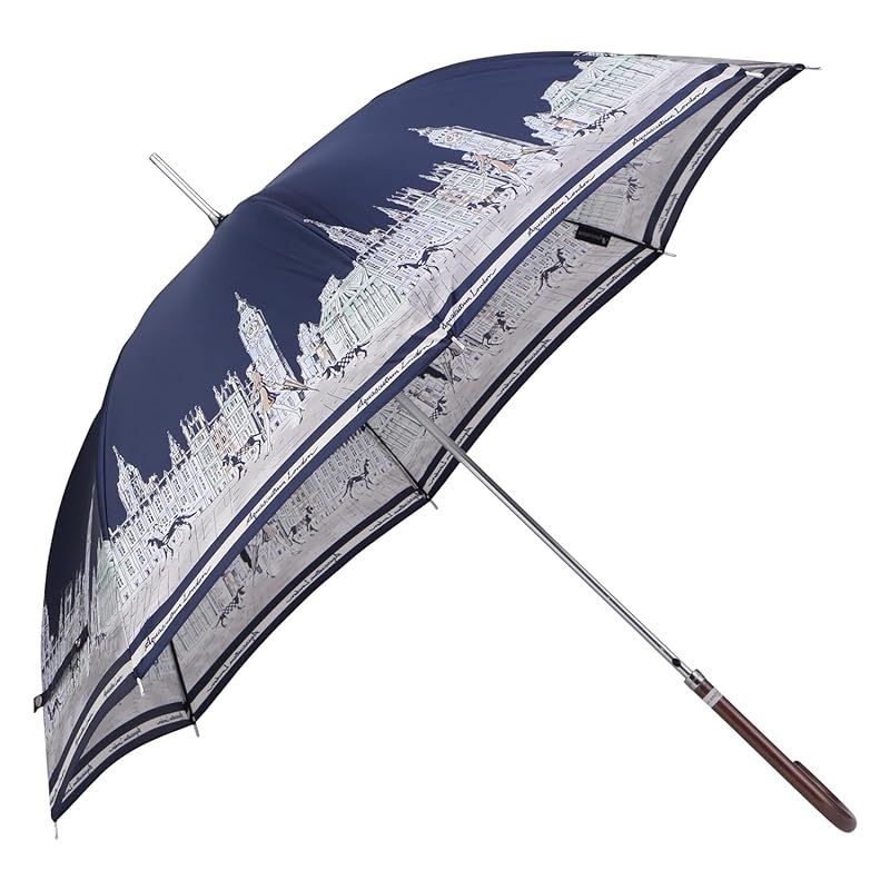 アクアスキュータム 長傘 雨傘 60cm 軽量 UVカット 遮熱 紫外線対策 レディース 1AQ 11066-66 ネイビー 37 1