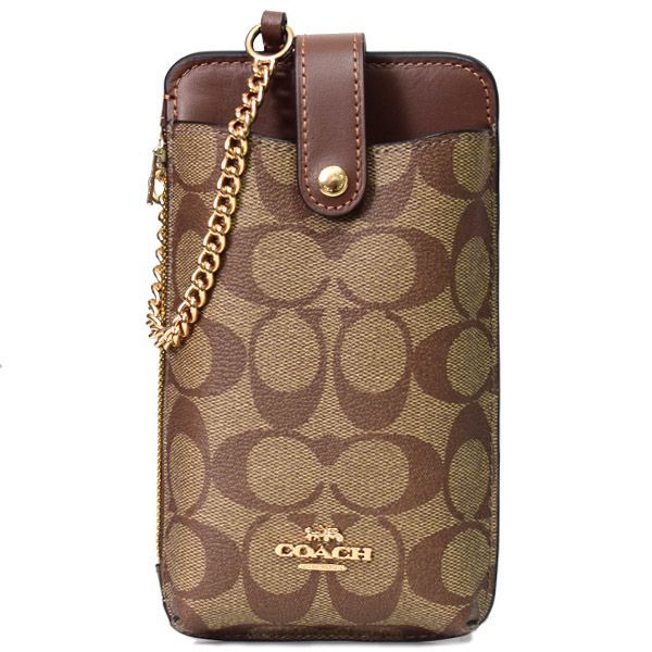 コーチ スマホショルダー COACH コーティングキャンバス スムース 