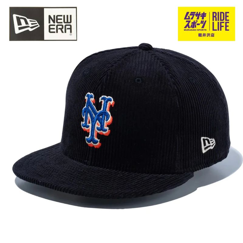 【ムラスポ公式】NEW ERA ニューエラ 5950 59FIFTY コーデュロイ ニューヨーク メッツ ブラック 14307720 メンズ レディース