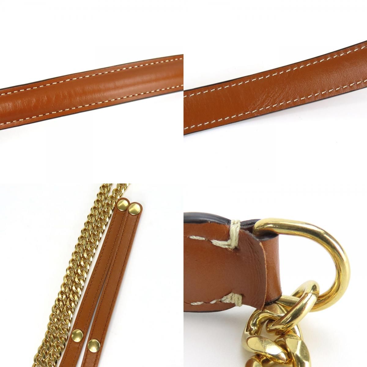 中古】 セリーヌ ショルダーバッグ マーゴ トリオンフ デニム レザー