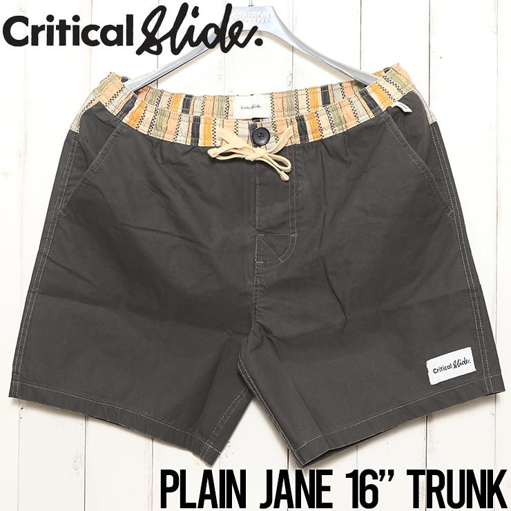 ボードショーツ サーフパンツ Critical Slide クリティカルスライド TCSS ティーシーエスエス PLAIN JANE 16 TRUNK BS24081