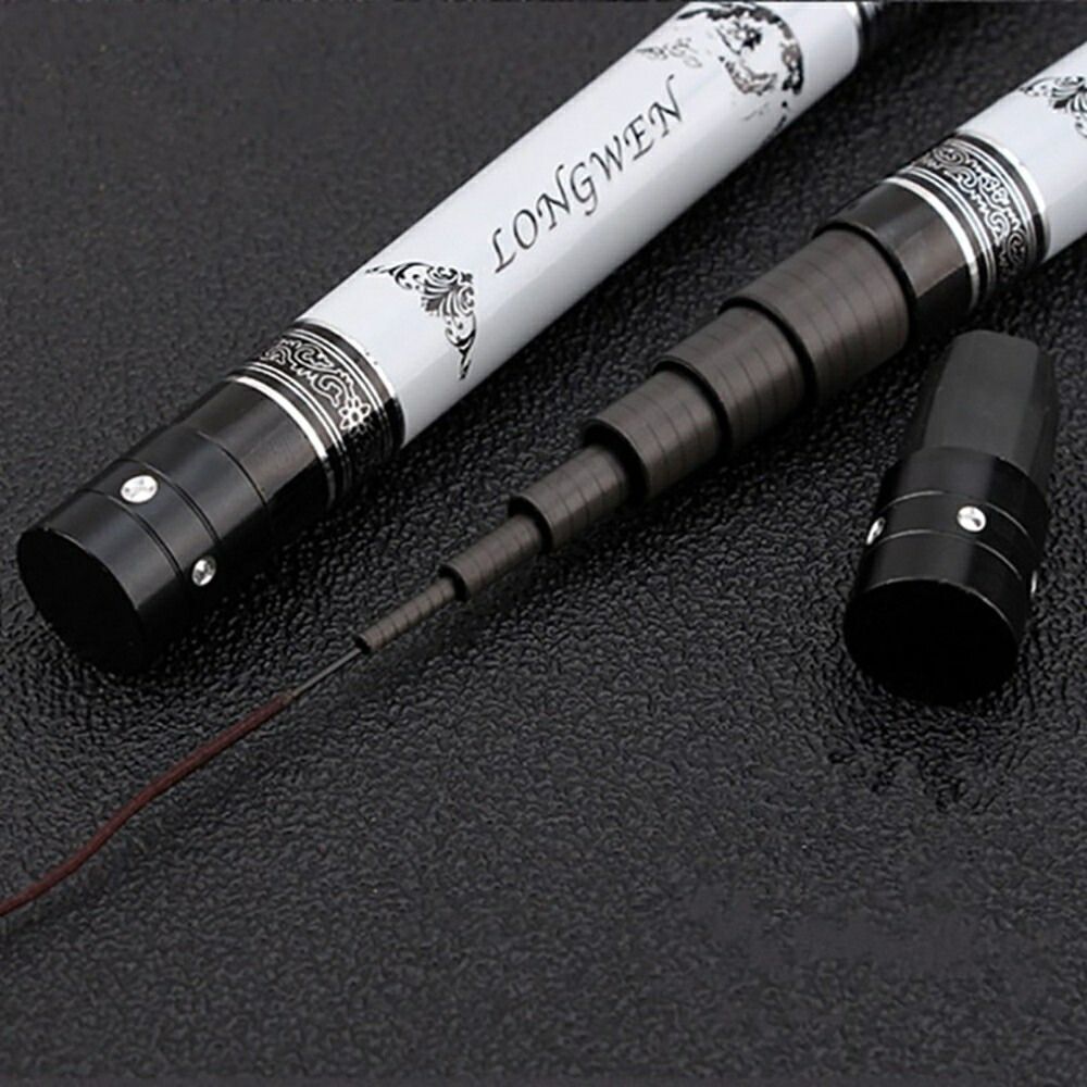 毛鉤セットの特典付き 渓流竿 龍紋鯉 ホワイトブラック 450 万能ロッド カーボン 硬調 延べ竿 アウトドア キャンプ 釣り具 フィッシングロッド 釣り竿 伸縮釣り具 初心者 入門 趣味 川魚 レジャー ヤマメ イワナ ニジマス 携帯便利 炭素繊維