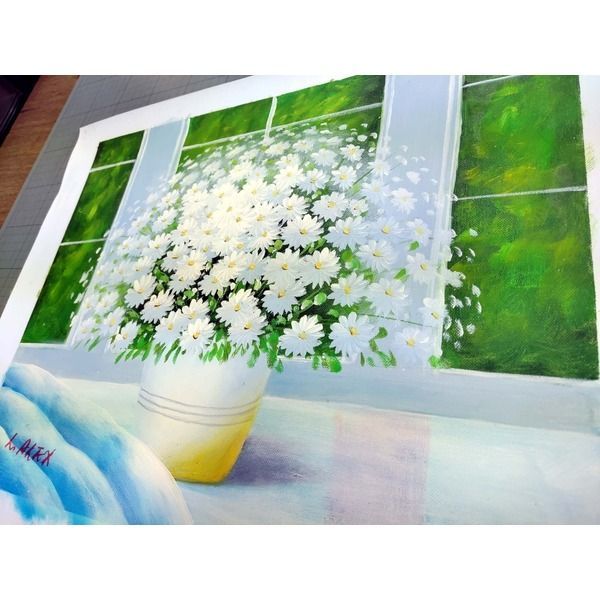 額付き(黒）油絵 uF6-111702 花 【公式通販】