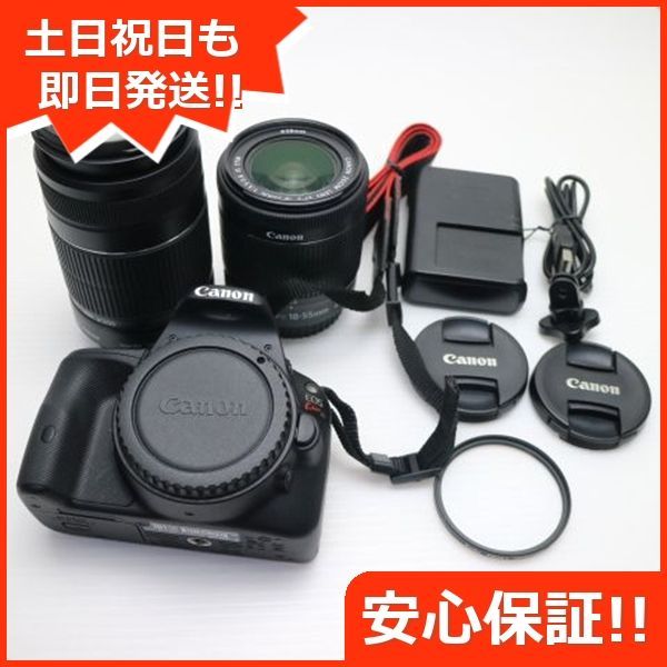 超美品 EOS Kiss X7 ダブルズームキット ブラック 即日発送 一眼