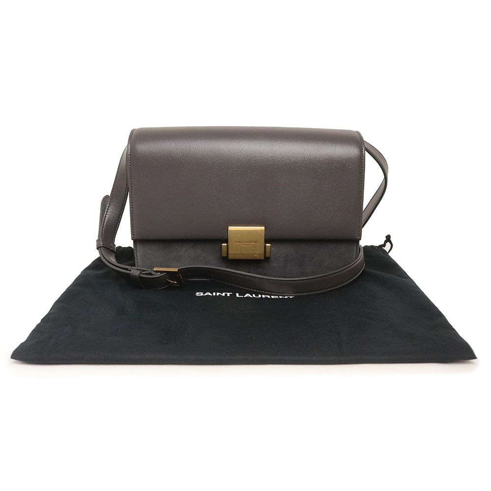 サンローランパリ ショルダーバッグ 斜め掛け カーフスキン レザー ベルシャス スウェード グレー 482044 SAINT LAURENT PARIS（未使用　展示品） SAINT LAURENT - サンローランパリ ショルダーバッグ 斜め掛け カーフ