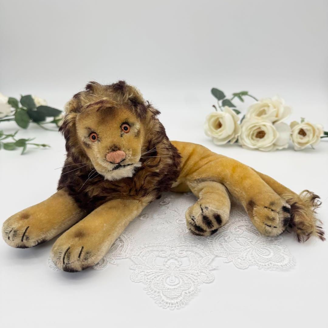 シュタイフ★Leo Lion★レオライオン/寛ぎポーズのライオン★Steiff 送料無料☆シュタイフ☆Leo Lion☆レオライオン/寛ぎポーズの