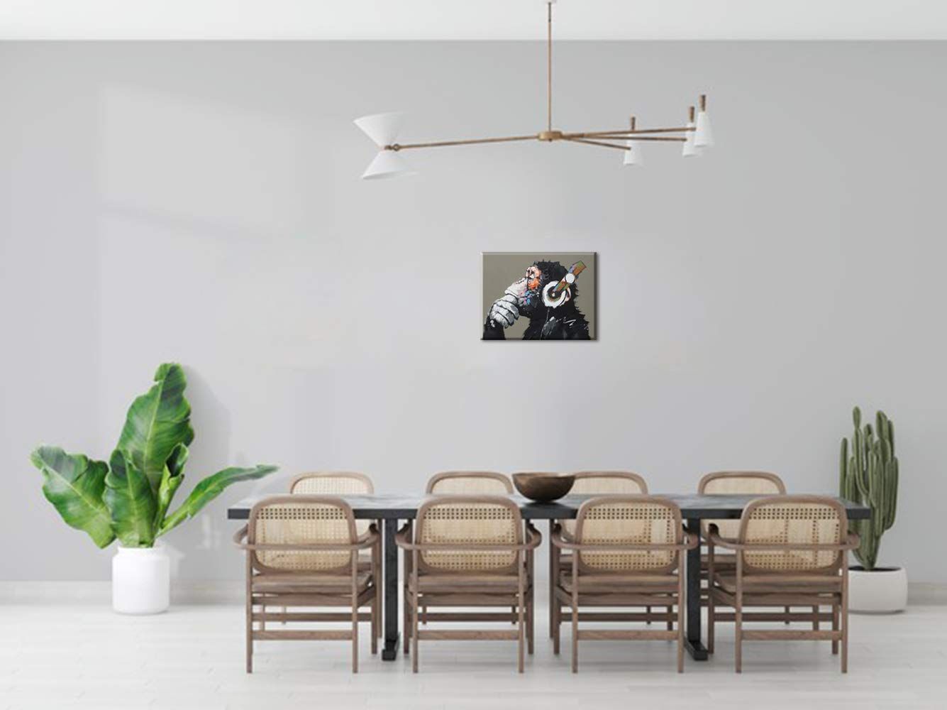 愉快なチンパンジー♪ カラフルアート 楽しい毎日のお部屋の