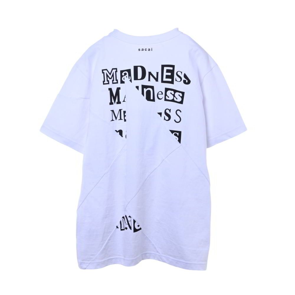 Sacai コットン パッチワーク プリント Tシャツ-人気商品