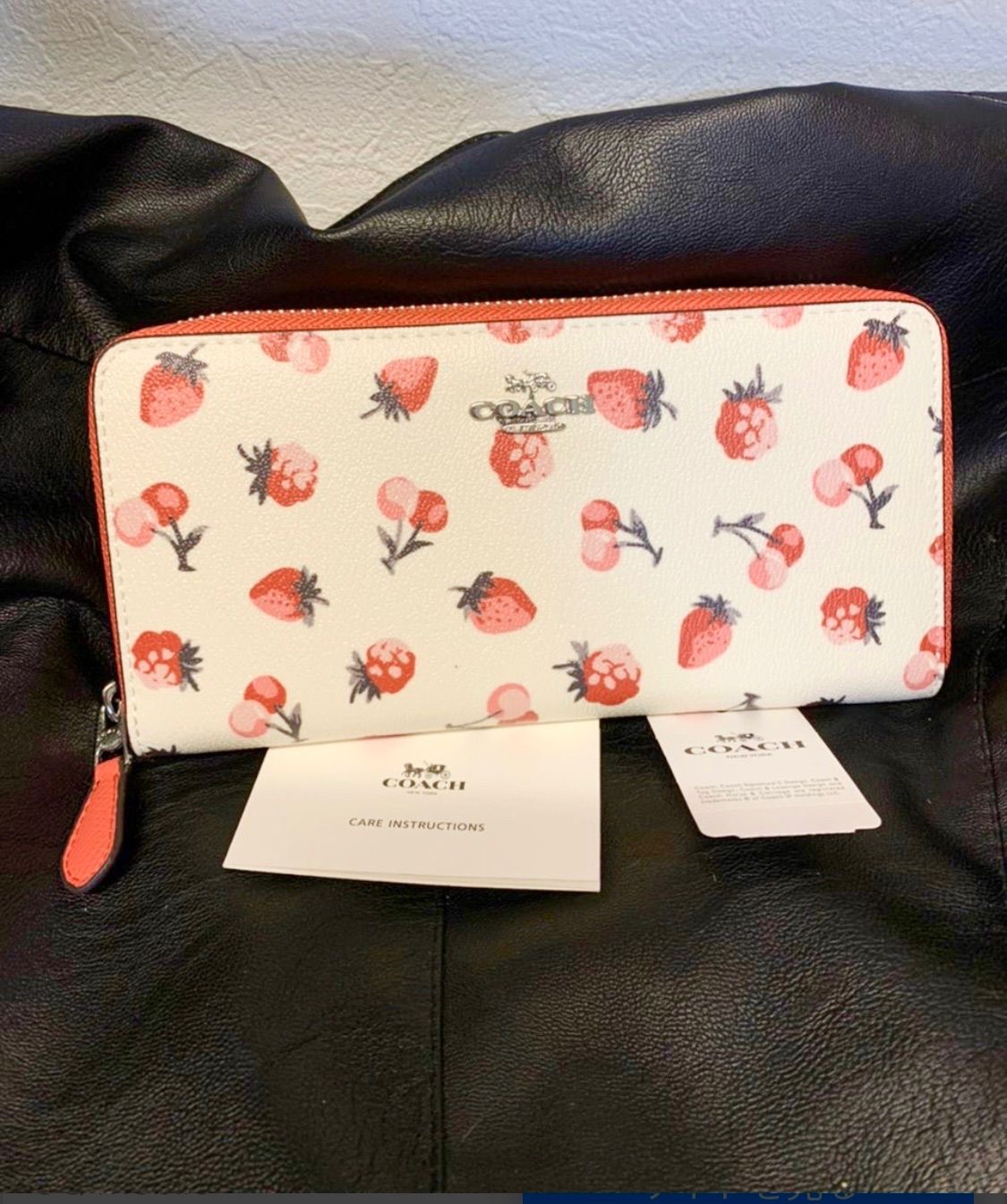 COACH 長財布 新品 正規品 ストロベリー 苺 さくらんぼ チェリー