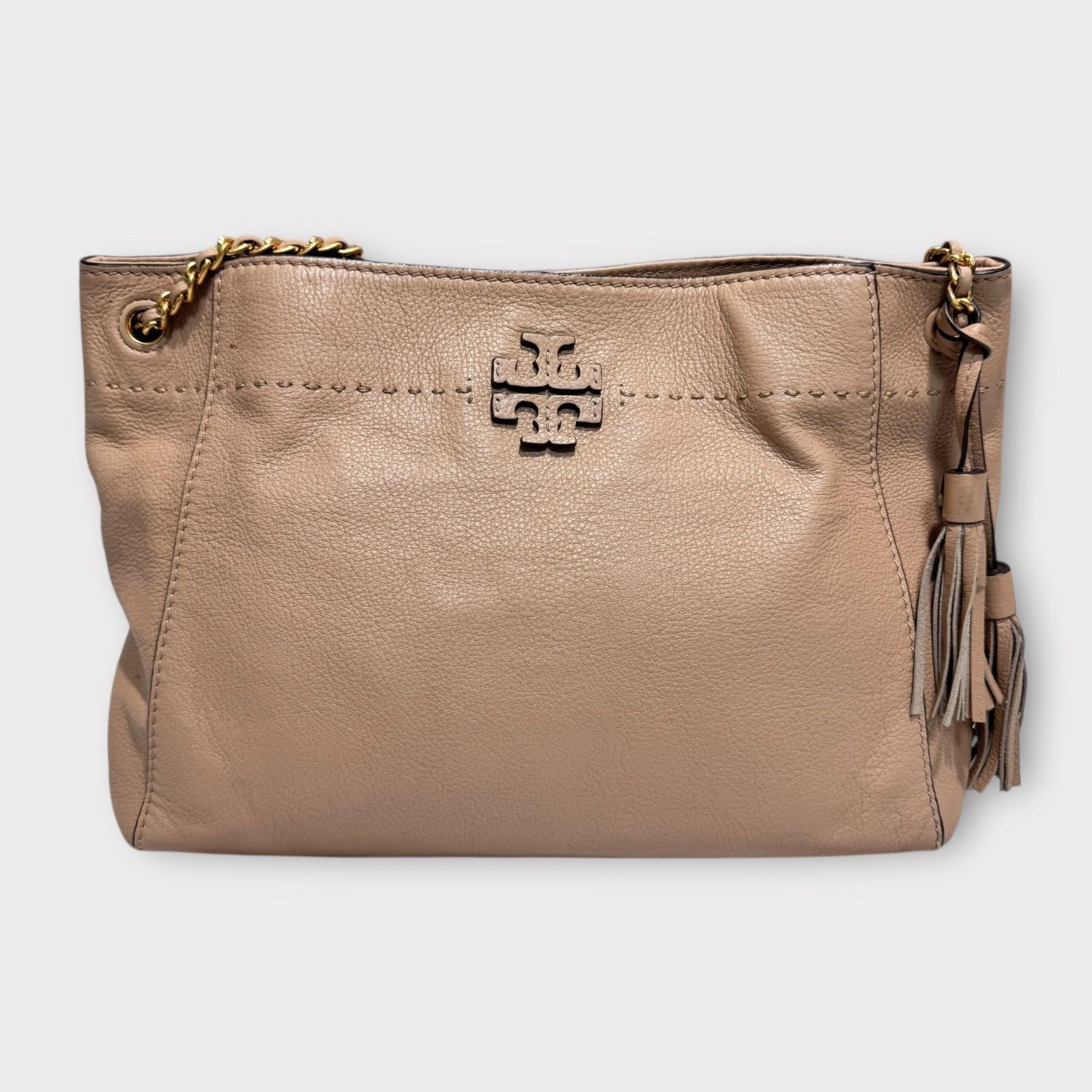 【極美品】トリーバーチ ロビンソン トートバッグ レザー 肩掛け A4 ベージュ TORY BURCH トリーバーチ トートバッグ ロビンソン サッチェル