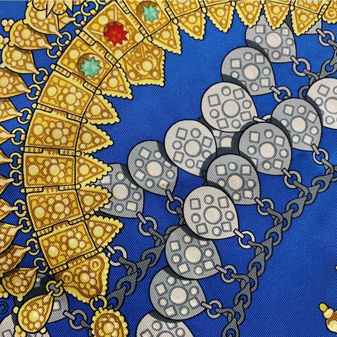 エルメス カレ90 KOSMIMA シルクスカーフ 宇宙 ジュエリー柄 HERMES