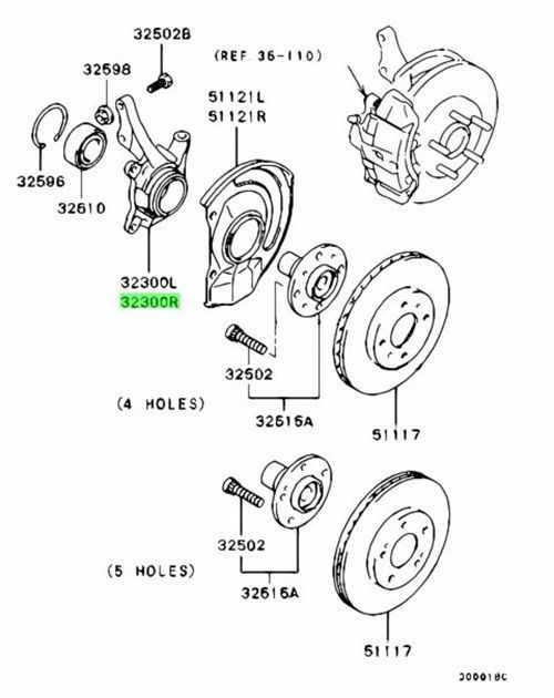 ミツビシ 純正 ランサー ランサーセディア ナックル RH KNUCKLE RH